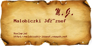 Malobiczki József névjegykártya